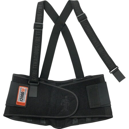 Proflex By Ergodyne Support, w/Suspenders, Spandex, 30-34Waist, Med, Black EGO11283
